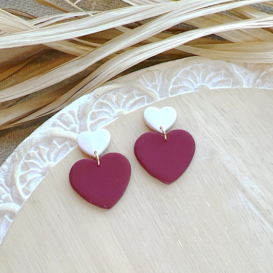 Lovable Hearts Dangles in Red