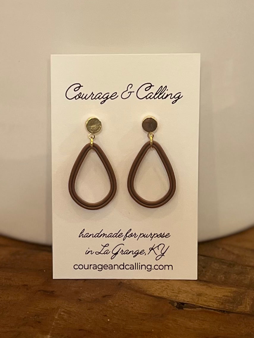 Skinny Loop Dangles in Brown