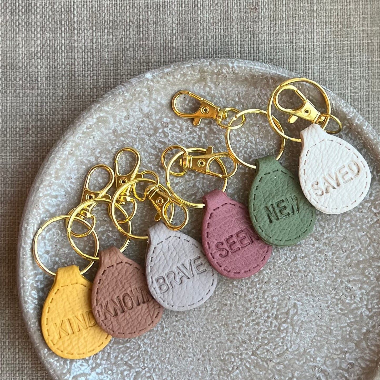 Leather Effect Keychain