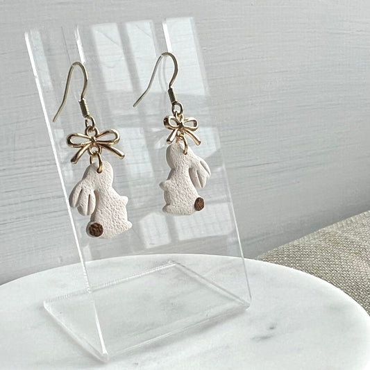 Bunny Dangles in Cream