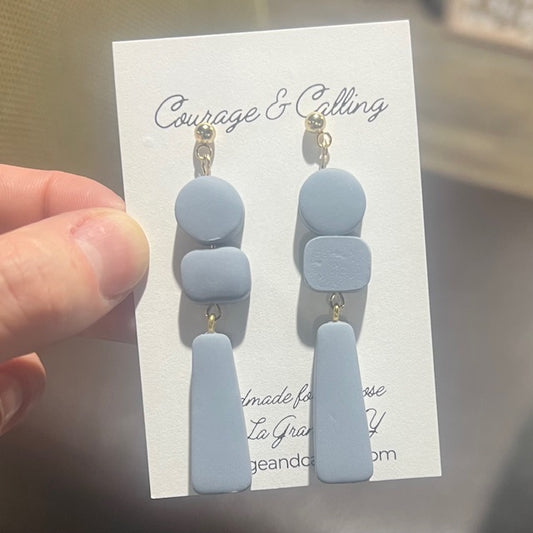 Fall Bead Dangles in Cornflower