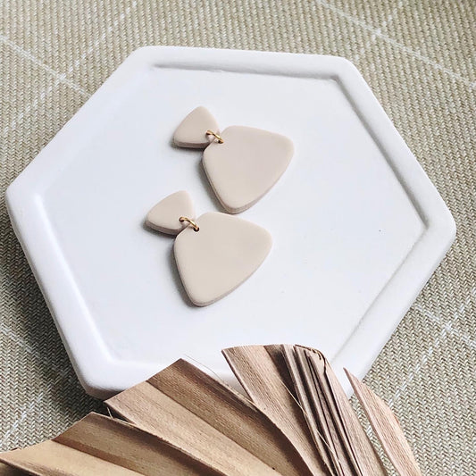 Cream Solid Fan Dangles