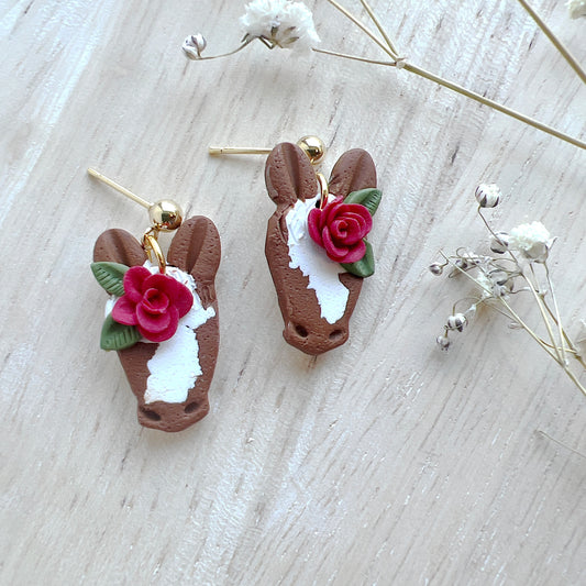Floral Horse Dangles