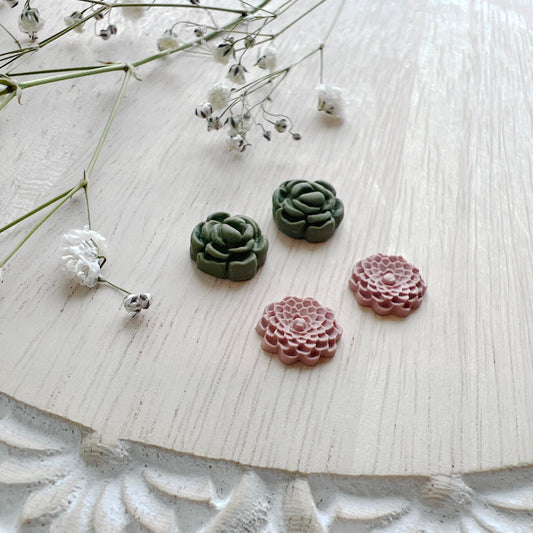 Succulent Floral Stud Pack #2