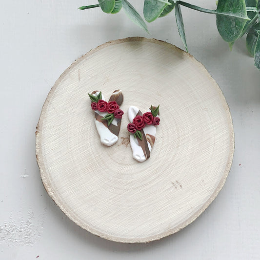 Kentucky Derby Floral Horse Statement Studs