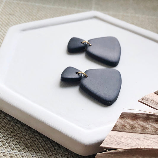 Black Solid Fan Dangles
