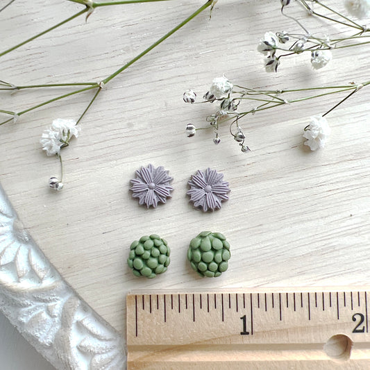 Succulent Floral Stud Pack #3
