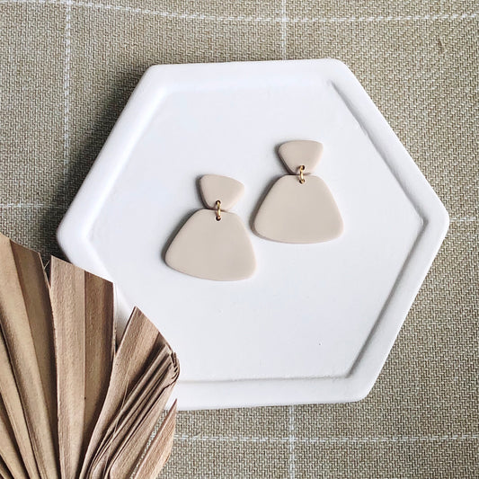 Cream Solid Fan Dangles